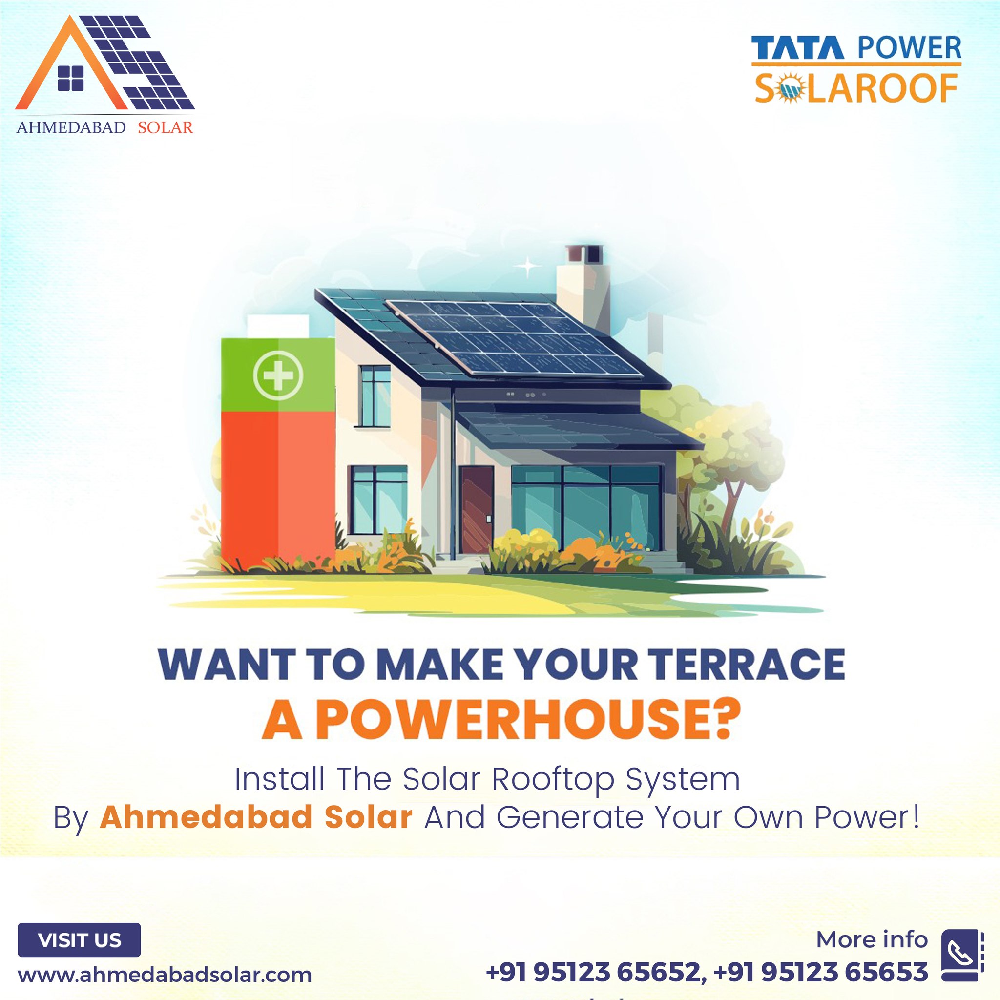 Install The Tata Solar Power Plant System by Ahmedabad Solar and Generate your Own Power!!