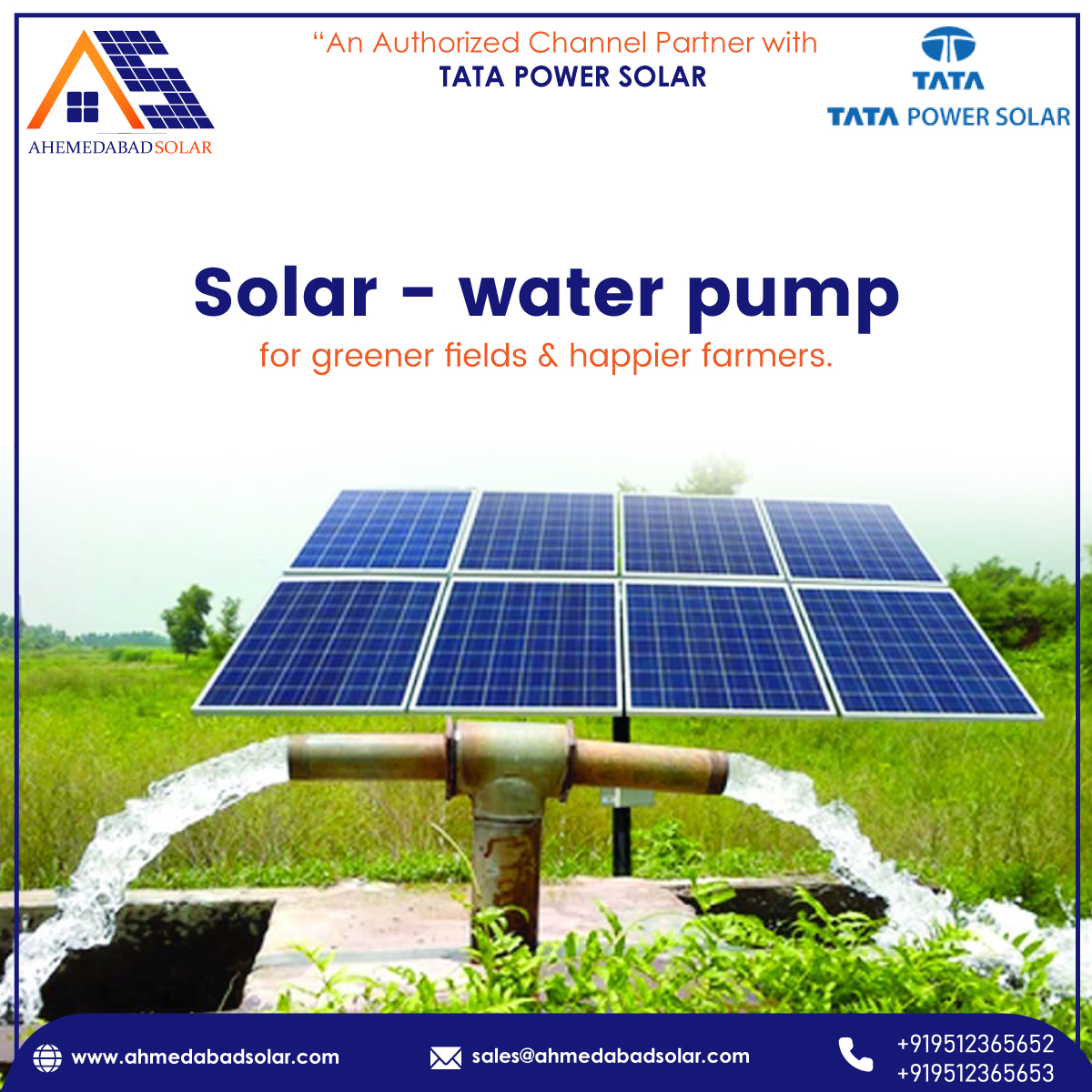 Solar water pump for greener fields & happier farmers
